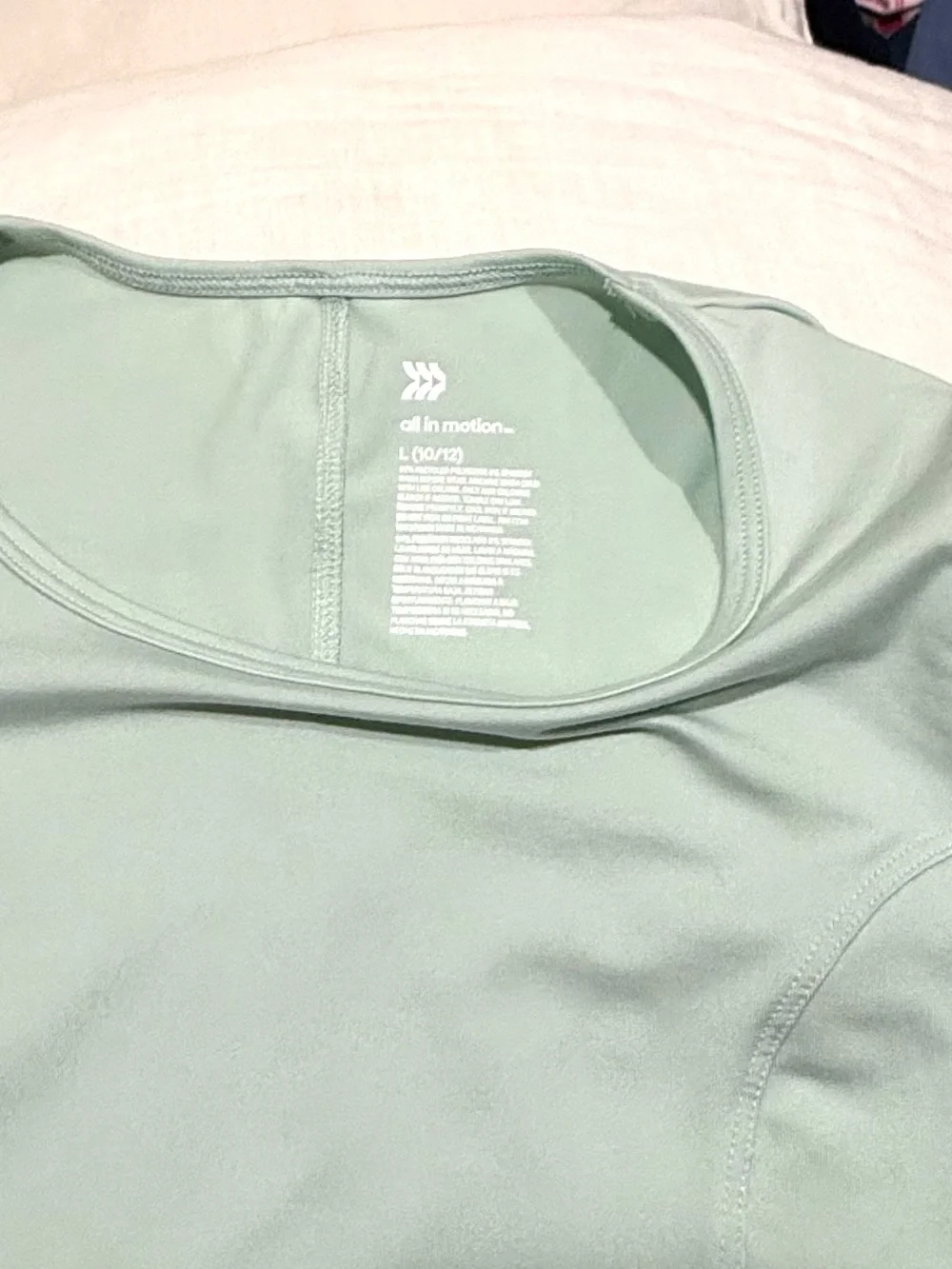 Light Mint Long-Sleeve Girls Performance Top